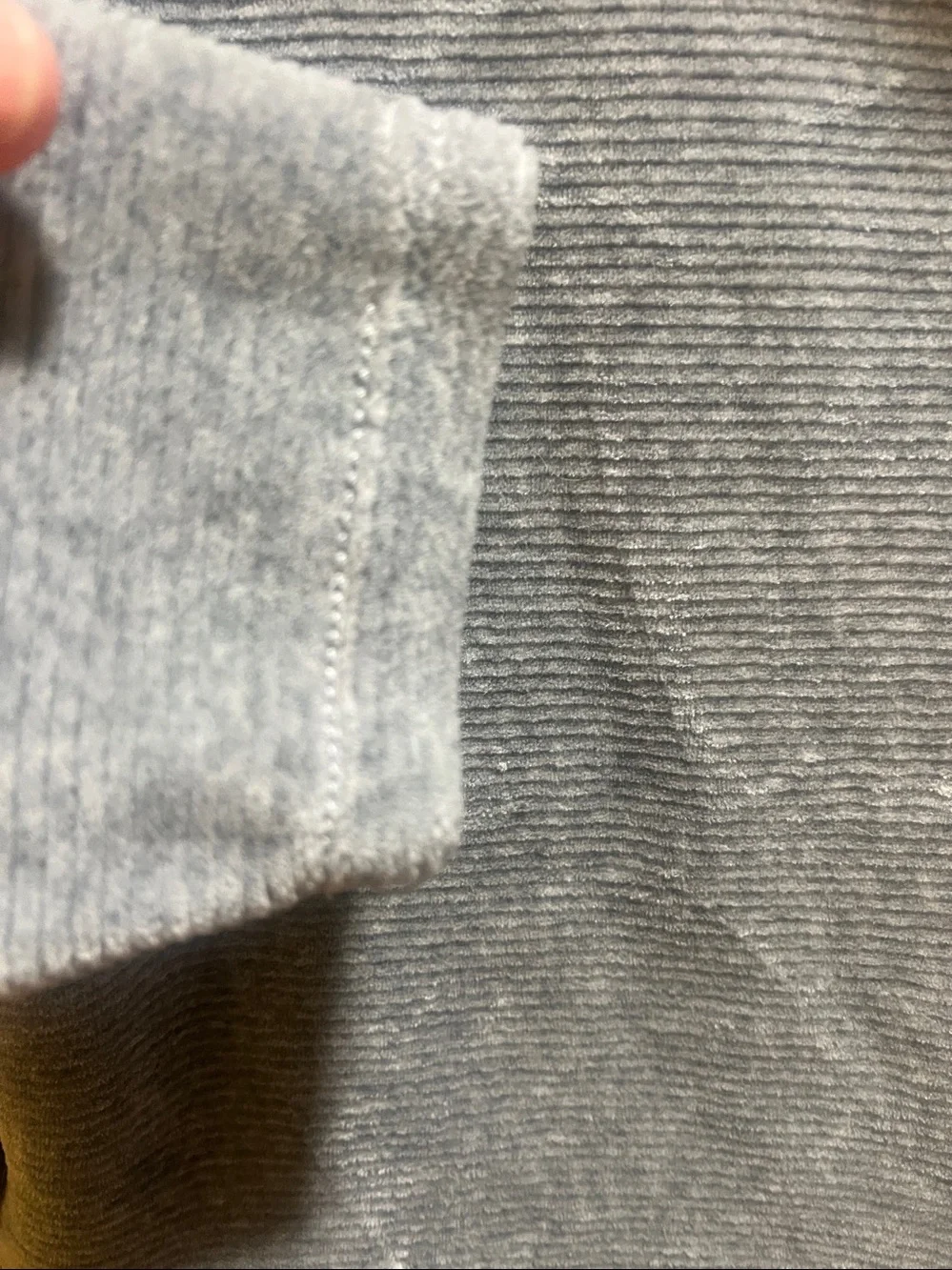 UNIONBAY Men's Ribbed Crewneck Hoodie in Heather Gray